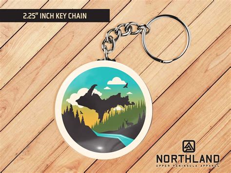 Upper Peninsula Sunrise Key Chain Yooper Key Chain Upper Peninsula Gift