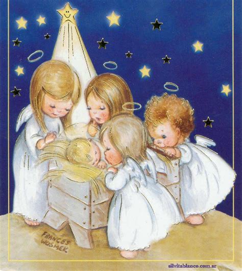 Angelitos muchos angelitos Ángeles de navidad Ángeles Ilustraciones