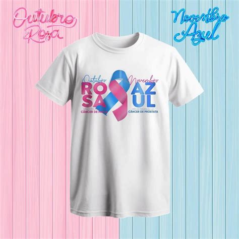 Camiseta Outubro Rosa E Novembro Azul Elo Produtos Especiais