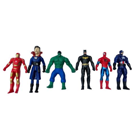 Boneco De Super Herois - kit Bonecos Super Heróis Avengers Marvel 6 Figuras de ação 16cm ...