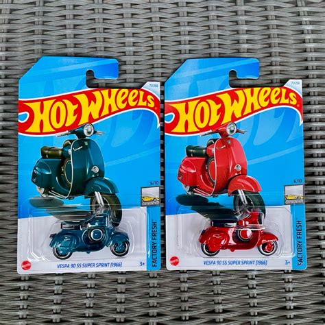 Jual Hot Wheels Vespa Ss Super Sprint Merah Dan Biru Shopee Indonesia