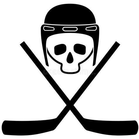 Hockey Skull With Sticks Stock Vector Illustration Of Rubber