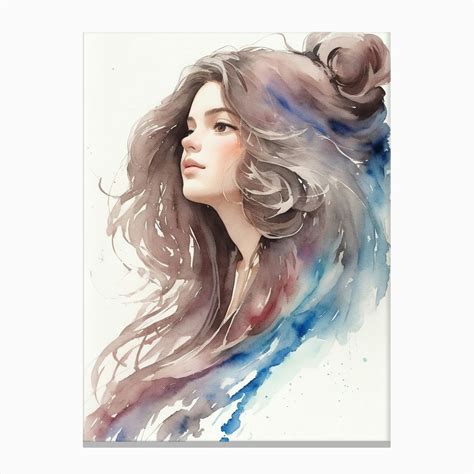 Dreamshaper V7 The Face Of A Girl With Flowing Hair In The Sty 0 Canvas