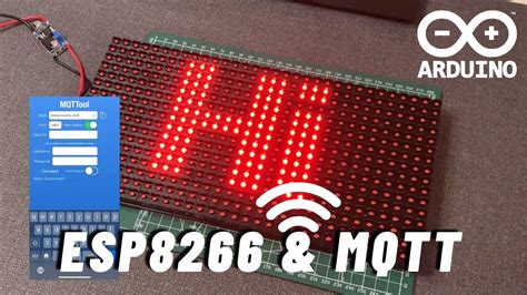 P Display Dmd Text Box With Esp Mqtt Nodemcu Arduino Mqtt Dmd