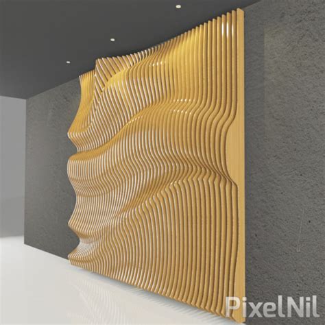 Wavy Wall Panels 07 P3d 11- PixelNil-3Dmodels