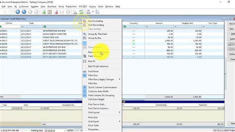 Sql Accounting Software Tutorial Customer Credit Note Youtube