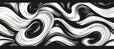 Premium Photo | Monochrome Wavy Lines Drawing