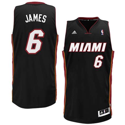 Mens Miami Heat LeBron James adidas Black Swingman Road Jersey - NBA Store