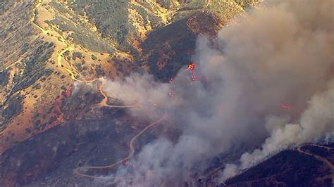 Fast Moving Brush Fire Burning Near Anaheim Corona Border Prompts