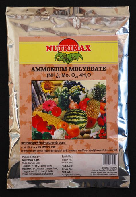 Ammonium Molybdate At Best Price In Sangli Maharashtra Nutrimax Agro