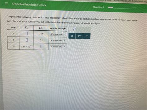 Solved Objective Knowledge Check Question Complete The Chegg