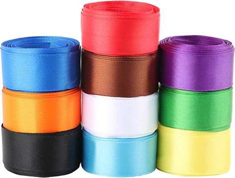 Rouleaux Ruban Couture Satin Mixte Coloris Bande De Ruban Satin Mm