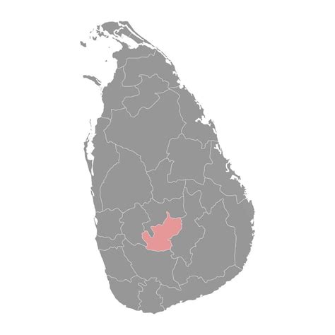 Nuwara Eliya District Map Administrative Division Of Sri Lanka Vector