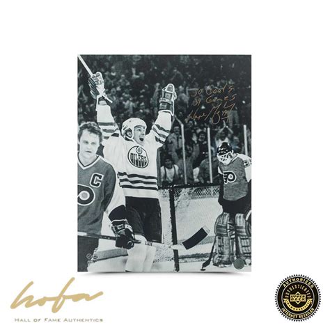 WAYNE GRETZKY INSCRIBED 16X20 ’50 GOALS 39 GAMES’ | Hall of Fame Authentics