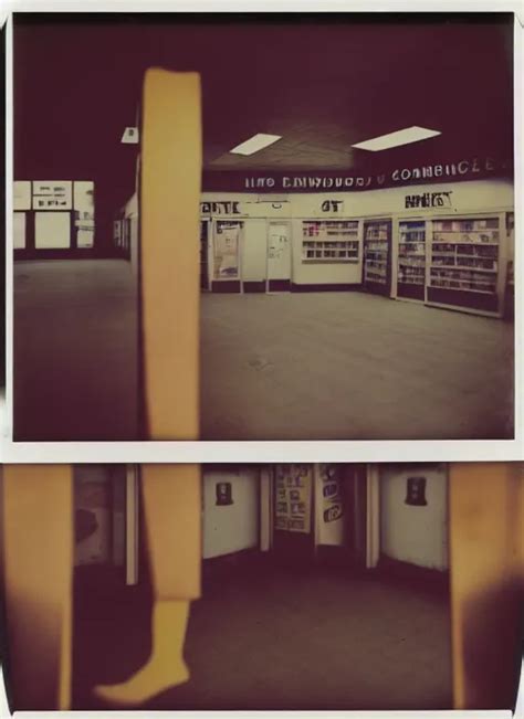 KREA Polaroid Photograph Of The Inside Of An Empty Convenience Store