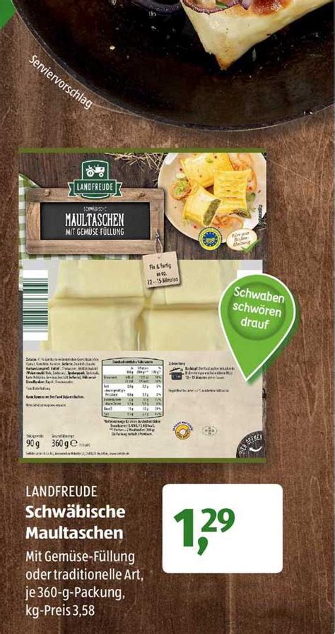 Landfreude Schwäbische Maultaschen Angebot bei ALDI SÜD 1Prospekte de