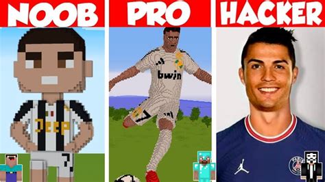 Minecraft CRISTIANO RONALDO STATUE HOUSE BUILD CHALLENGE NOOB Vs PRO