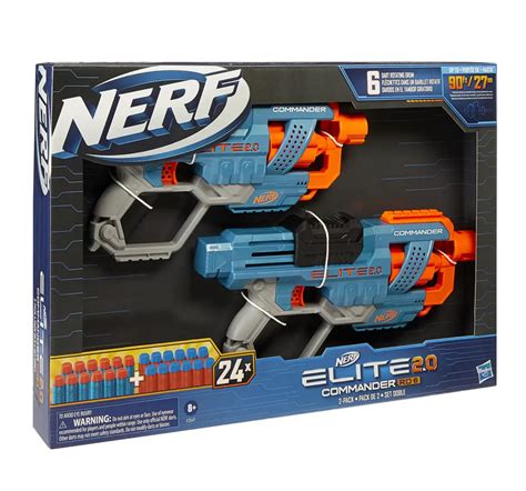 Buy Nerf Elite 2 0 Commander RD 6 Blaster 2 Pack 2 Blasters 24 Nerf