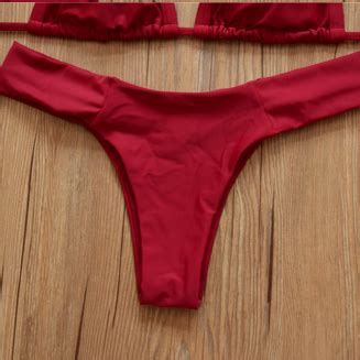 Red Two Straps Two Piece Bikini On Luulla