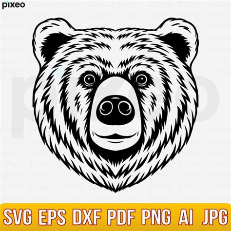 Bear Svg Bear Face Svg Bear Head Svg Bear Face Clipart Etsy 日本