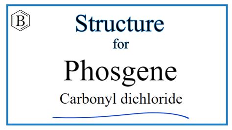 Write The Formula For Cocl2 Phosgene Carbonyl Dichloride Youtube