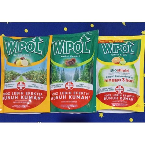 Jual Wipol Karbol Cemara Lemon Ml Citrus Fresh Ml Shopee