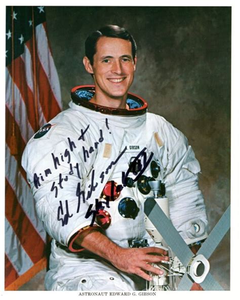 Edward G Gibson Signed Autographed X Nasa Astronaut Litho Photo