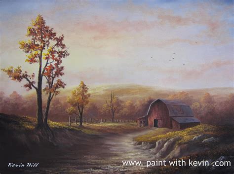 Sunset Barn Painting By Kevin Hill