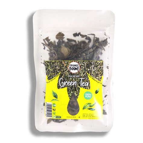 Jual Green Tea Leaf Dried G Organic Boom Teh Hijau Kering Murni