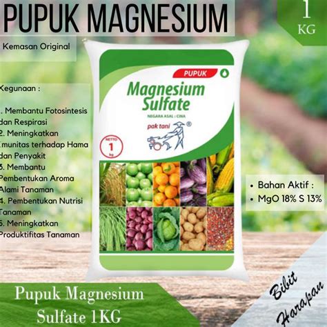 Jual Jual Pupuk Tanaman Magnesium Sulfate Kg Pak Tani Original Pabrik