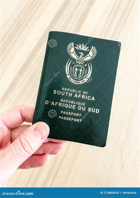 Hand Holding A South African Passport Stock Image Image Of Immigration Citizenship 274860635