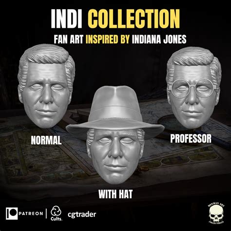 Indi Collection Heads 3d Printable File Donman Art