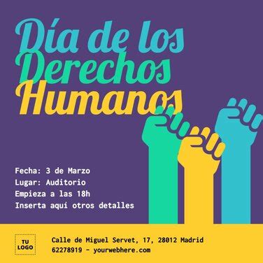 Personaliza Carteles Sobre Derechos Humanos