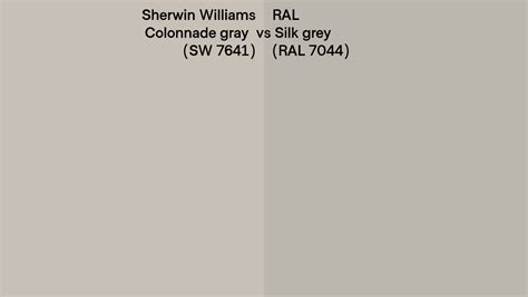 Sherwin Williams Colonnade Gray Sw Vs Ral Silk Grey Ral