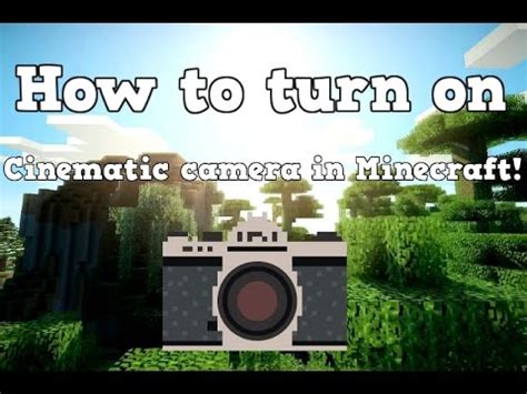 Minecraft Tutorial How To Turn On Cinematic Camera Youtube