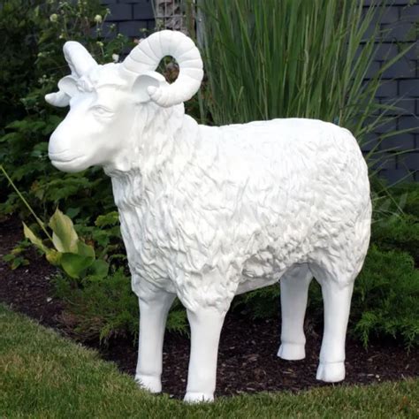 SCHAFBOCK 68 CM ROHLING SCHAF Deko Garten Tier Figur Bauernhof SELBST