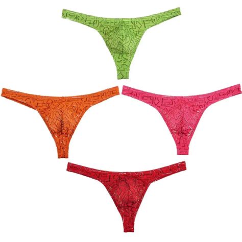 Tangas De Bikini De Estilo Jacquard Para Hombre Ropa Interior Sexy De