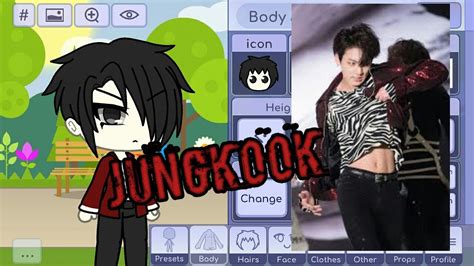 How To Make Jungkook From Bts By Gacha Life Youtube