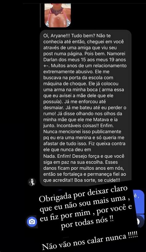 Ex Namorada De Darlan Cunha O Laranjinha O Acusa De Agress O