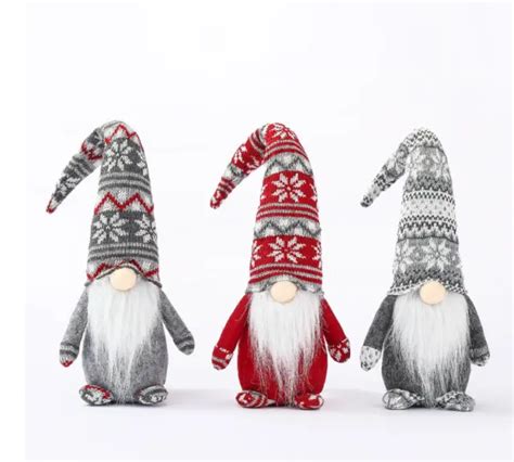 WEIHNACHTSWICHTEL FIGUR ZWERG 3er Gechenk Set Deko Wichtel EUR 24 96