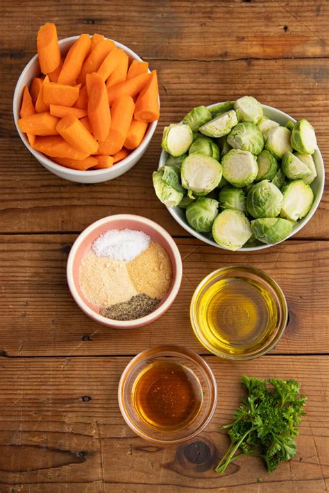 Roasted Brussels Sprouts And Carrots With Hot Honey Sprinkled With Balance