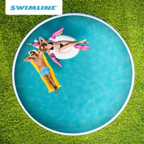 Swimline Li214820 21 Solid Blue Round Above Ground Swimming Pool Overlap Liner 1 Piece Kroger