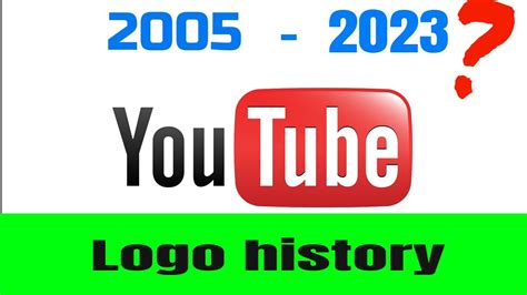 Youtube Logo Evolution 2005 2023 Present Youtube