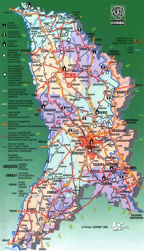 Moldova Tourist Map Moldova • Mappery