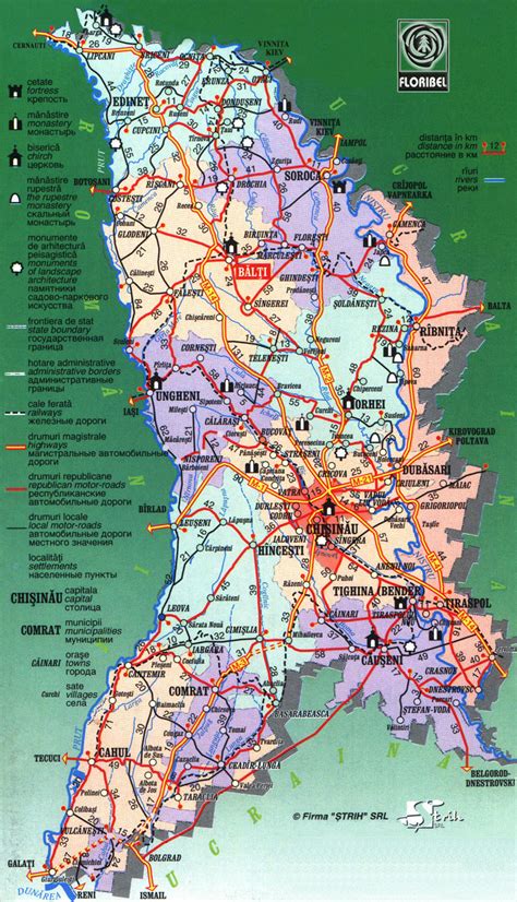 Moldova Tourist Map - Moldova • mappery