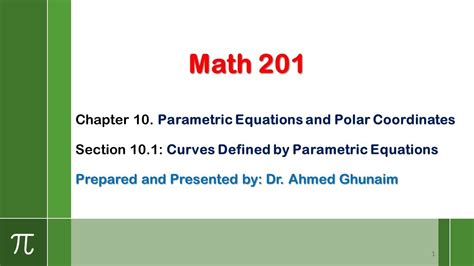 Section Curves Defined By Parametric Equations Math Kfupm