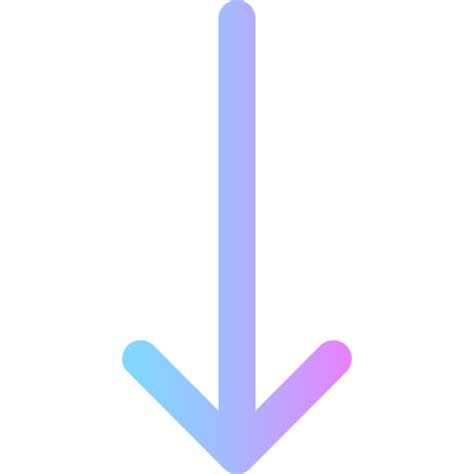 Icono De Flecha Hacia Abajo Super Basic Rounded Gradient