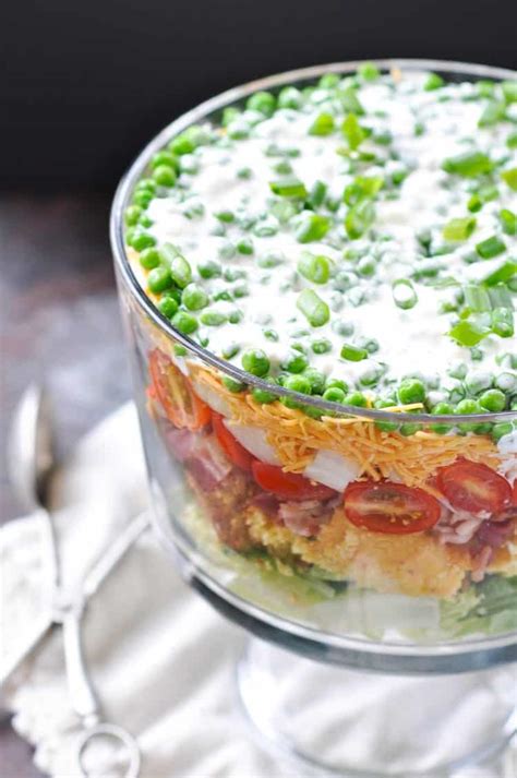 Southern Layered Cornbread Salad The Seasoned Mom