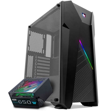 Pichau Kit Upgrade Gabinete Gamer Pichau Kronen RGB Fonte Azza 650W