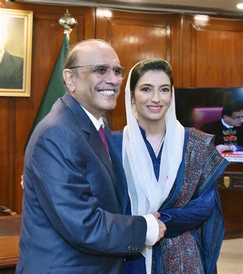 President Asif Ali Zardari Greeting Ms Aseefa Bhutto Zardari On Taking